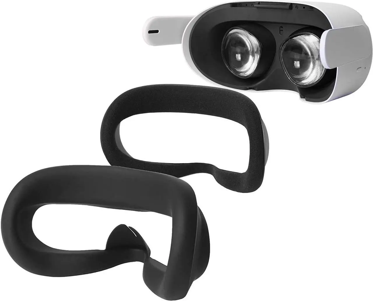 Alt view image 6 of 7 - VR Face Silicone Cover for Oculus Quest 2, Sweatproof Silicone Face Pad Mask & Face Cushion for Oculus Quest 2 VR Headset