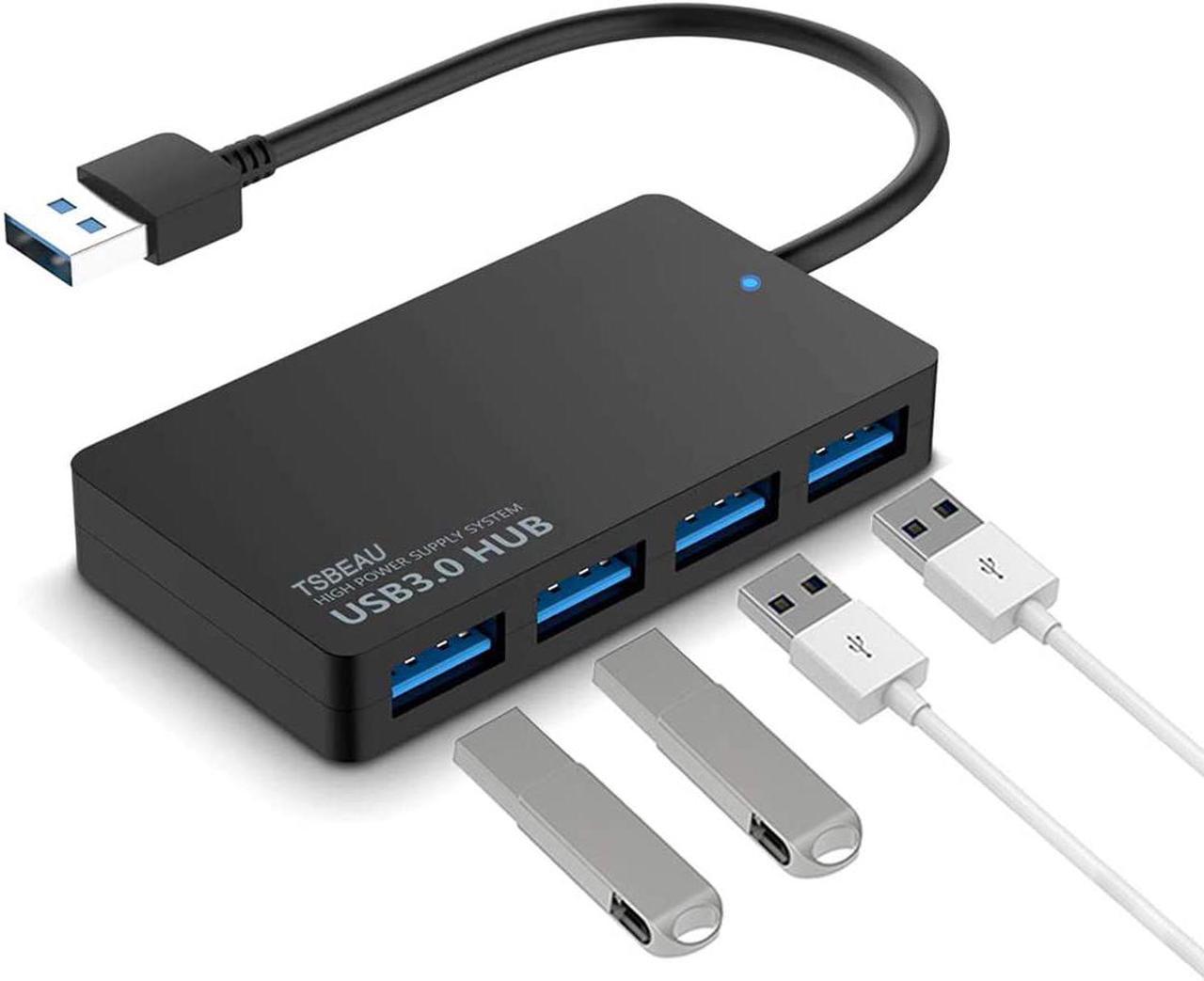 USB Hub, 4-Port USB 3.0 Hub, Ultra Slim High Speed Portable Data Hub, for MacBook Air, Mac Pro, iMac, Surface Pro, XPS, Notebook PC, Laptop, Chromebook, Win7/8 (32/64 bit), and More