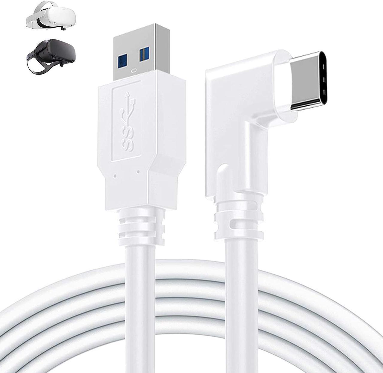 for Oculus Quest 2 Link Cable 16ft(5M), USB Type C to A, USB 3.2 Gen1 5Gbps/3A, Oculus Link Cable, Oculus Link, Oculus Cable with High Speed Data Transfer & Fast Charging (White, 5m/16ft)