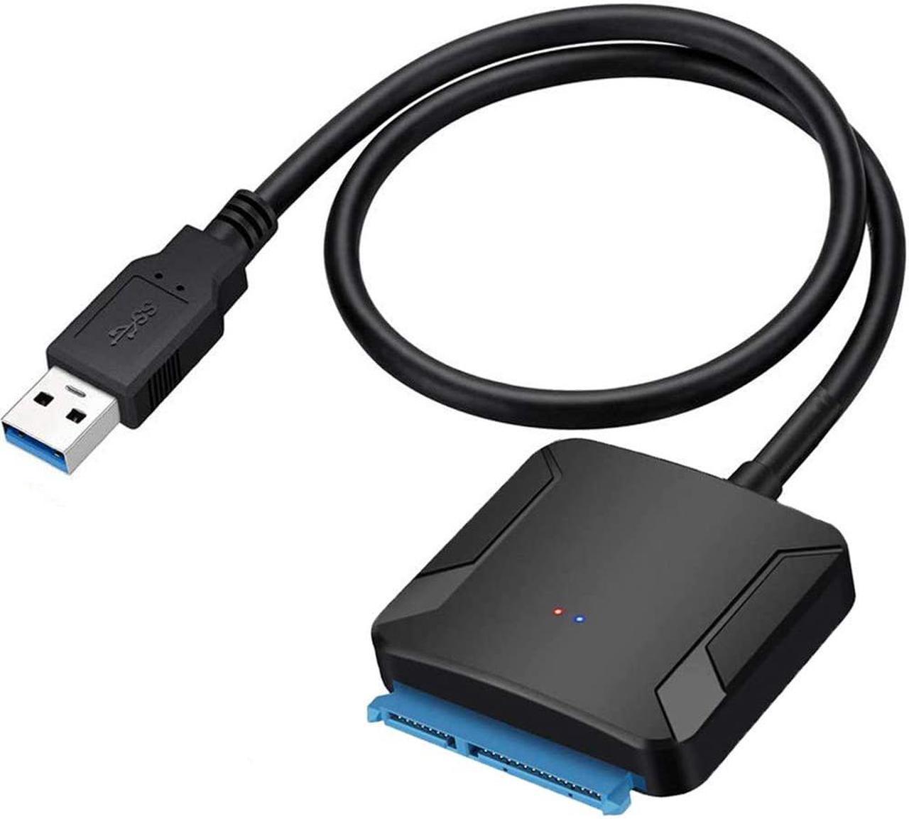 USB 3.0 to SATA Adapter SATA to USB Cable SATA to USB 3.0 External Converter 5Gbps High Speed Plug and Play Cable USB 3.0 to SATA III Hard Driver Adapter Compatible for 2.5/3.5 Inch HDD SSD