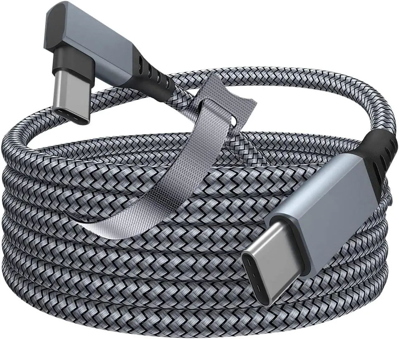 Main image of Oculus Quest 2 Link Cable, 16FT / 5M Link Virtual Reality Headset Cable for Oculus Quest 2, USB C to C 3.0 Fast Charging and Data Transmission for Cellphone & PC VR Headset (Gray)