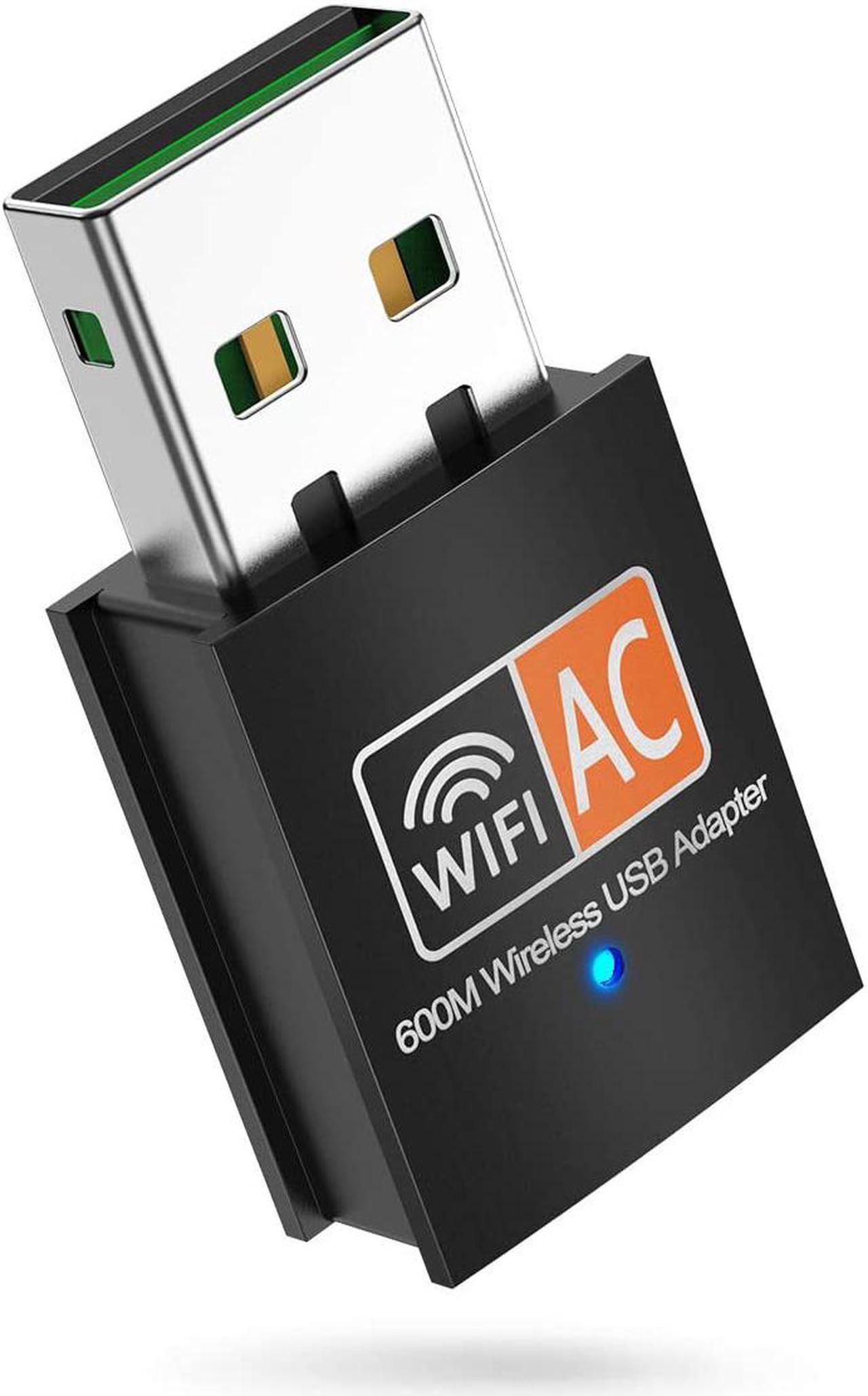Main image of USB WiFi Adapter, AC600 Mbps Dual Band 2.4/5Ghz Wireless USB Mini WiFi Network Adapter 802.11 600M Mini Wireless Adapter for Laptop/Desktop/PC, Support Desktop Laptop MAC Book Windows Notebook