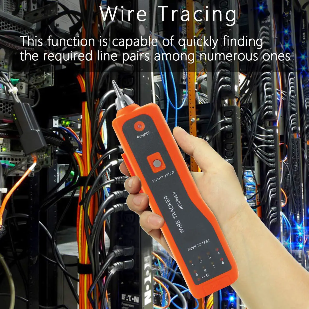 Alt view image 5 of 7 - Wire Tester RJ45 RJ11 Cable Tracker Line Finder Multifunction Wire Tracker Ethernet LAN Network Cat5 Cat6 with Earphone for Cable Collation, Network Maintenance Collation, Telephone Line Test