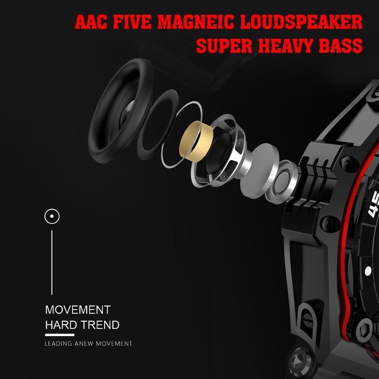 Alt view image 5 of 7 - 1.43 AMOLED Touch Screen Military Smart Watch for Answer Make Calls,700 mAh Tactical Fitness Tracker Sport Smartwatch with 100+ Workout Modes Heart Rate SpO2 Sleep Monitor for Android iOS (Black-Red)