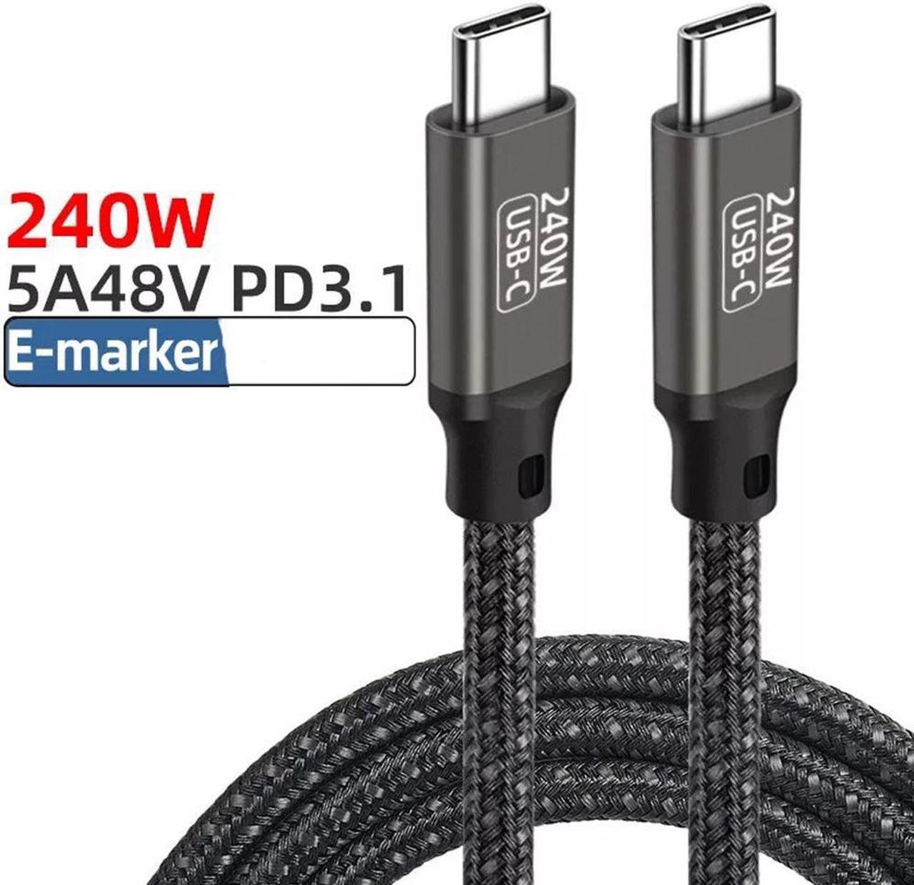 Main image of USB C to USB C Cable 240W 10ft / 3M, Type C Charging Cable, USB C 240W Fast Charging Cord Nylon Braided Type-C Cable Compatible with Mac-Book Pro, i-Pad Pro, Air 4th, Ga-laxy S21, Pixel, and More
