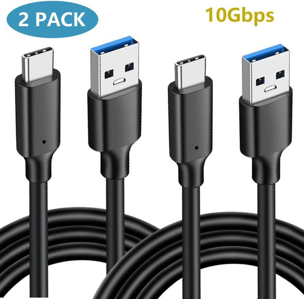 [2 PACK, 3.3FT/1M] USB 3.2 Type A to USB-C Cable 10Gbps, USB 3.2 Gen 2 Type C Data Cable, 3A 60W QC 3.0 Fast Charging Cable, USB C 3.1/3.2 Cable for Android S21/S20/S10/Note 20 and Other Type-C Device