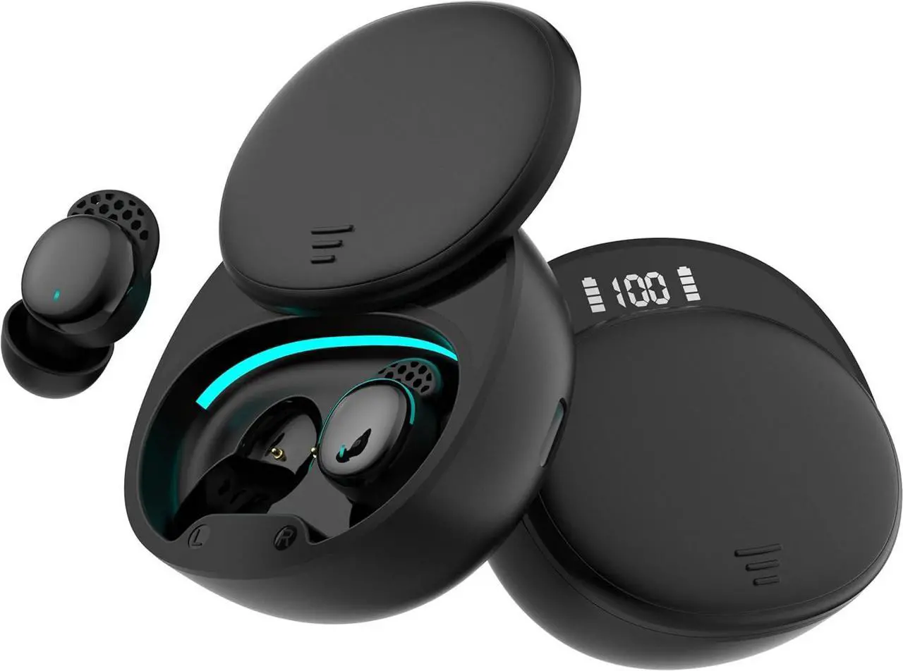 Main image of Hitoor Sleep Headphones, Sleep Earbuds for Side Sleepers, Wireless Earbuds Comfortable Noise Blocking, LED Power Display, Music Sleep Dual Mode, Invisible Earbuds for Sleeping, Working, Hiking (Black)