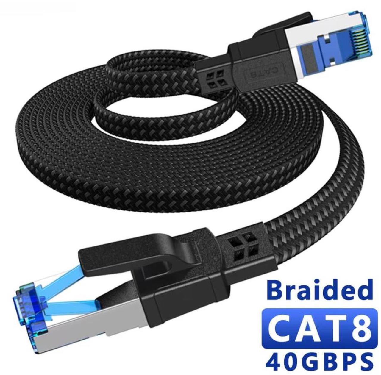 Main image of Hitoor Cat 8 Ethernet Cable 33FT/10M, Braided High Speed 40Gbps 2000Mhz Lan Patch Cord RJ45 Network Cable, Ethernet LAN Cable for Indoor/Outdoor Use - Perfect for Modem/Router/Gaming/PC 33 ft.