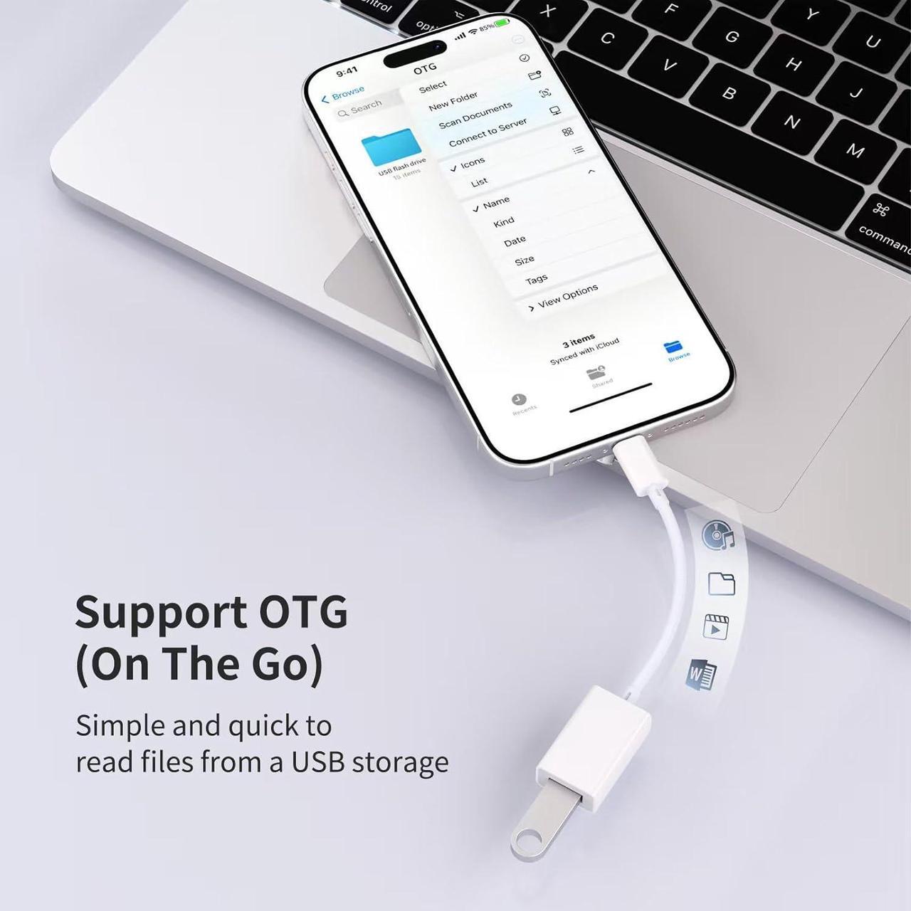 Alt view image 5 of 7 - Hitoor USB C to USB 3.0 Adapter [2 Pack], USB C Male to USB Female OTG Cable Thunderbolt3 to USB Adapter Compatible with Mac-Book Pro/Air, i-Phone 16 Pro Max/16 Plus/16/15, Galaxy S24/S23/S22/S21