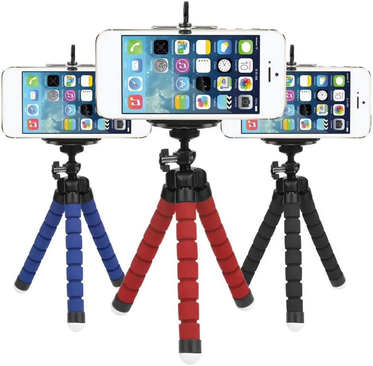 Alt view image 3 of 6 - Flexible Tripod for iPhone, Android, GoPro, Compatible with All Cell Phones and Action Cameras with Universal Clip