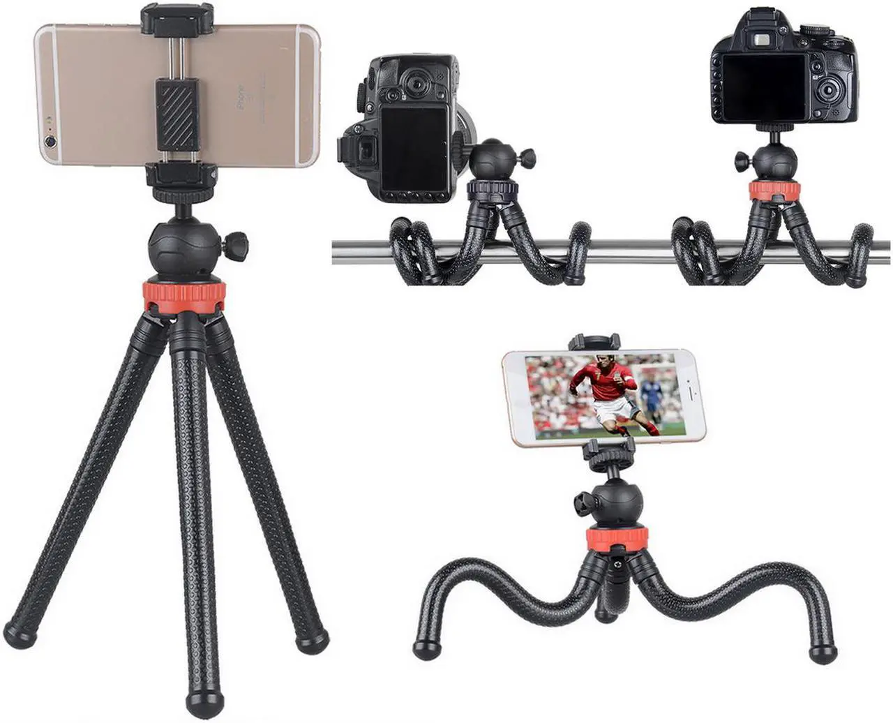 Alt view image 7 of 7 - 305 Flexible Octopus Mobile Phone Camera DSLR Tripod for Travel Photography,1/4 universal screw Selfie Stick Stand