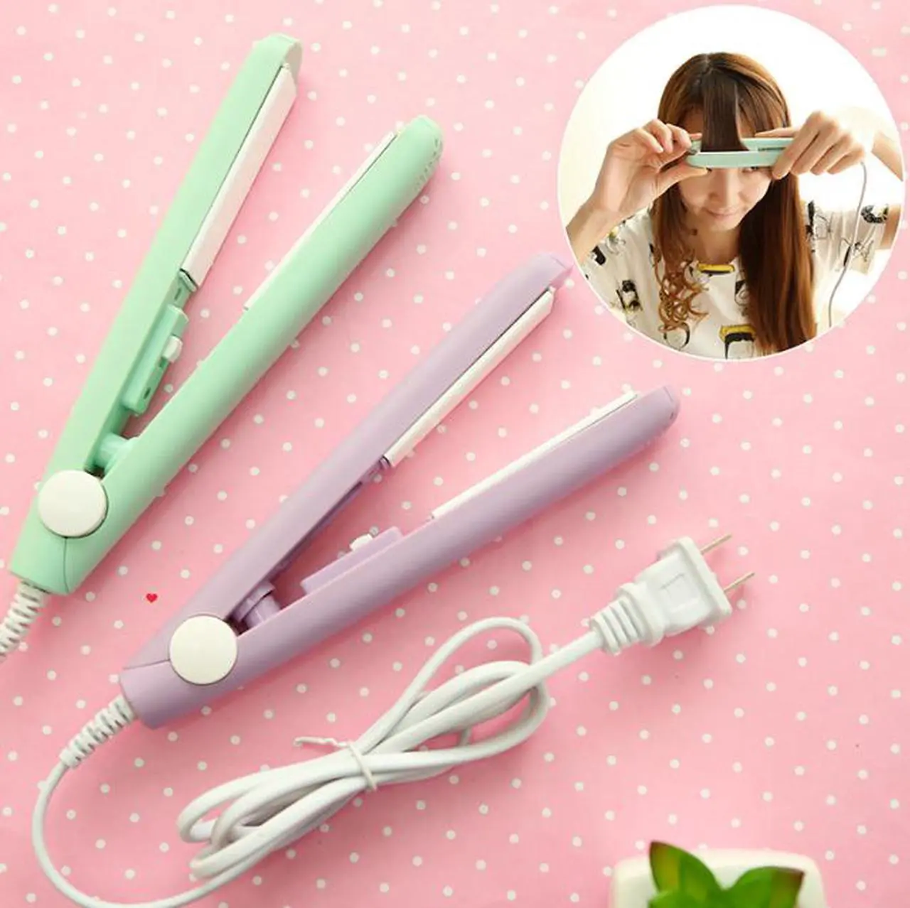 Alt view image 5 of 6 - 2020 New Mini Curls Hair Straightening Iron Pink Ceramic Curling Iron Corrugate Hair Iron Styling Tools Volume Hair Curler