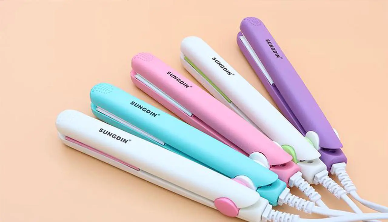 Alt view image 2 of 6 - 2020 New Mini Curls Hair Straightening Iron Pink Ceramic Curling Iron Corrugate Hair Iron Styling Tools Volume Hair Curler