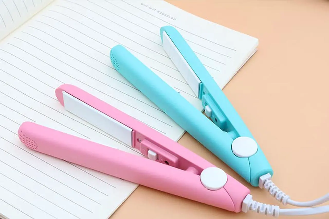 Alt view image 6 of 6 - 2020 New Mini Curls Hair Straightening Iron Pink Ceramic Curling Iron Corrugate Hair Iron Styling Tools Volume Hair Curler
