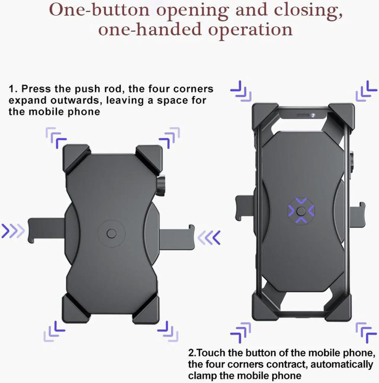 Alt view image 3 of 7 - Bike Phone Mount 360° Rotatable Motorcycle & Mountain Bike Phone Holder with Adjustable Handlebar Mount, Silicone Universal Motorcycle Phone Mount Fit for iPhone,Android