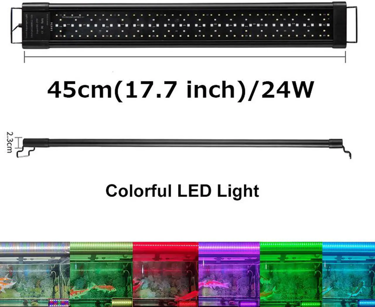 Alt view image 3 of 7 - Aquarium Fish Tank RGB LED Light  Multi Clour Change sunrise and sunset  time setting