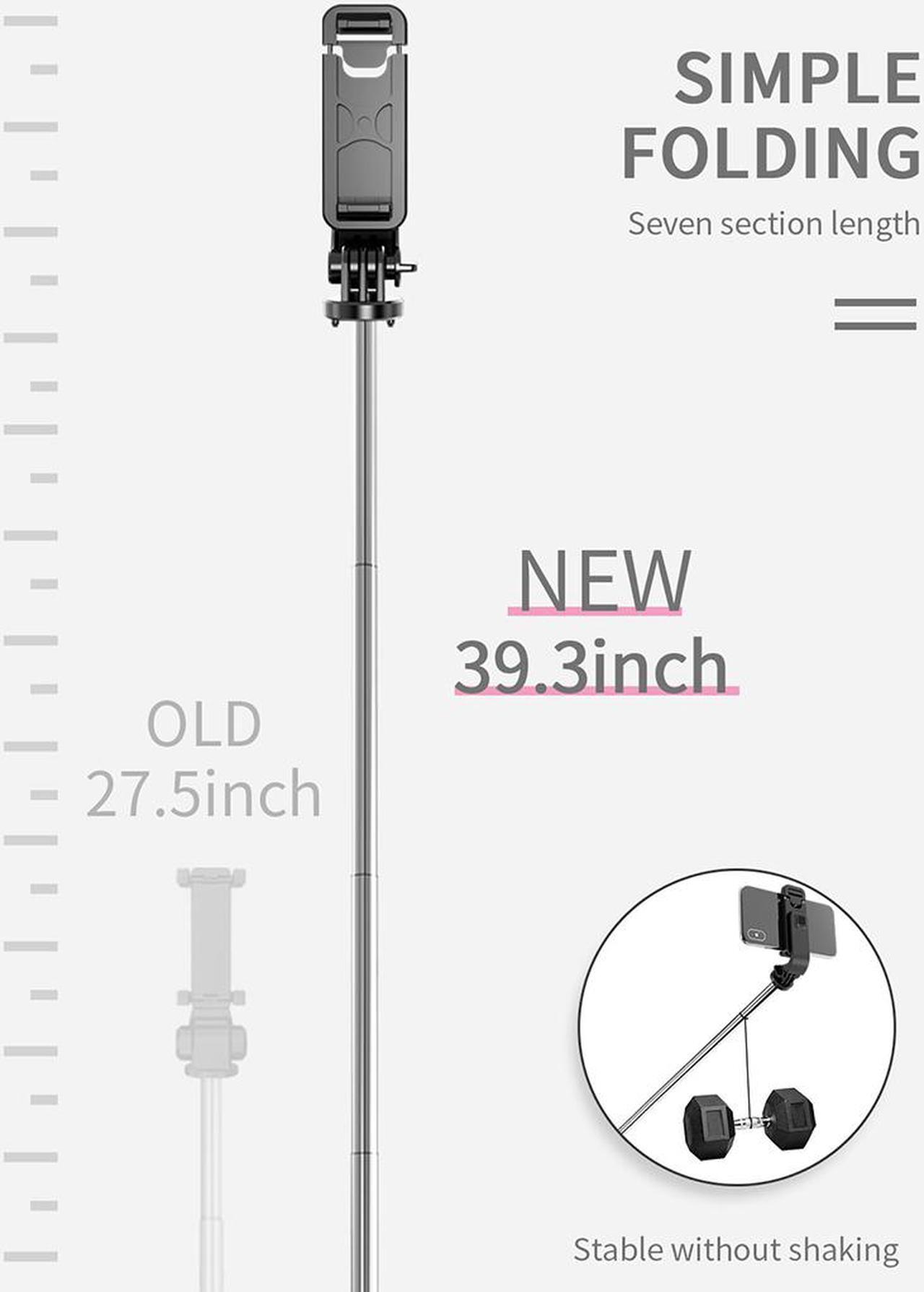 Alt view image 7 of 7 - Bluetooth wireless  Selfie Stick Remote Control Tripod Handphone Live Photo Holder Tripod Camera foldable Handheld Shutter Remote Extendable Selfie Stick