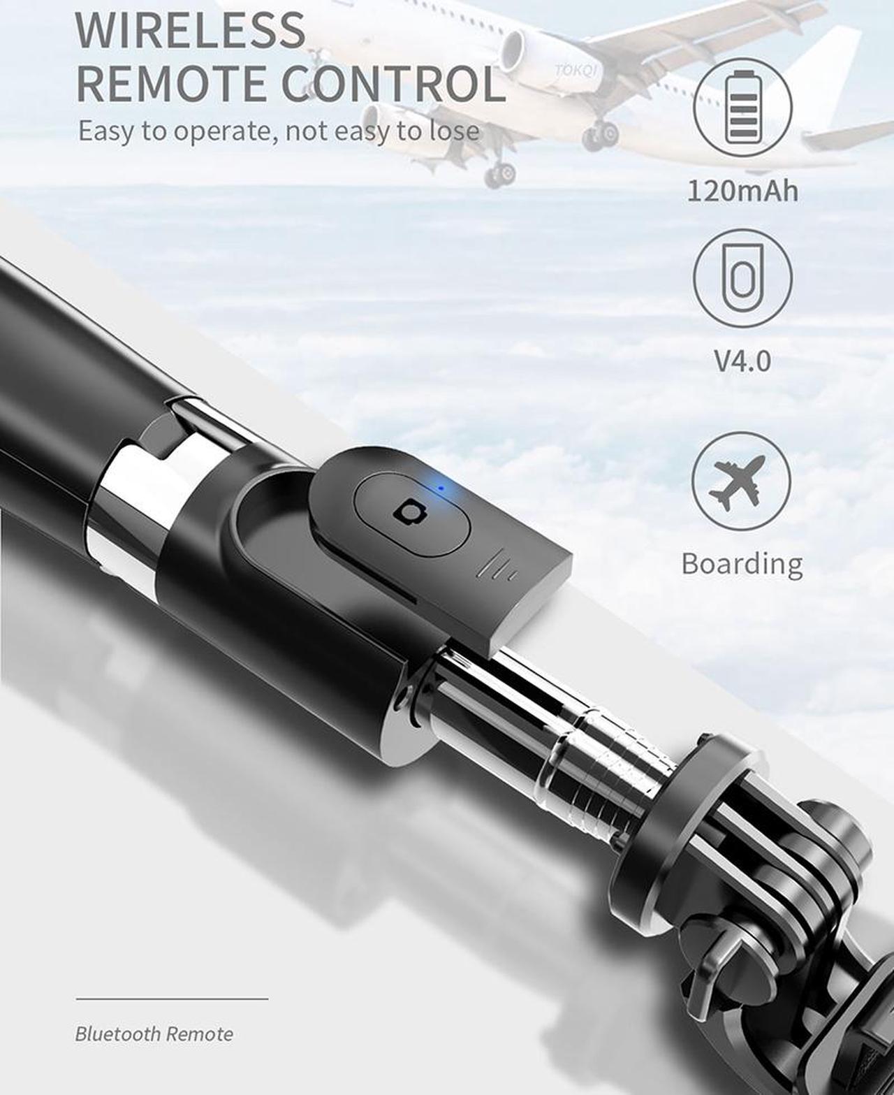 Alt view image 5 of 7 - Bluetooth wireless  Selfie Stick Remote Control Tripod Handphone Live Photo Holder Tripod Camera foldable Handheld Shutter Remote Extendable Selfie Stick