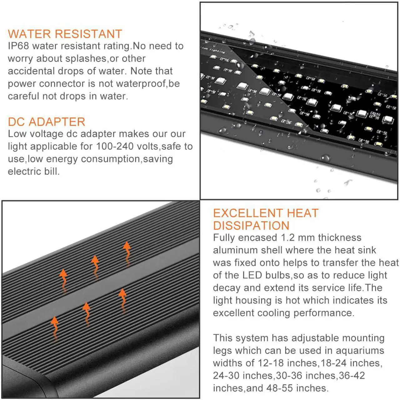 Alt view image 7 of 7 - Aquarium Fish Tank RGB LED Light  Multi Clour Change sunrise and sunset  time setting