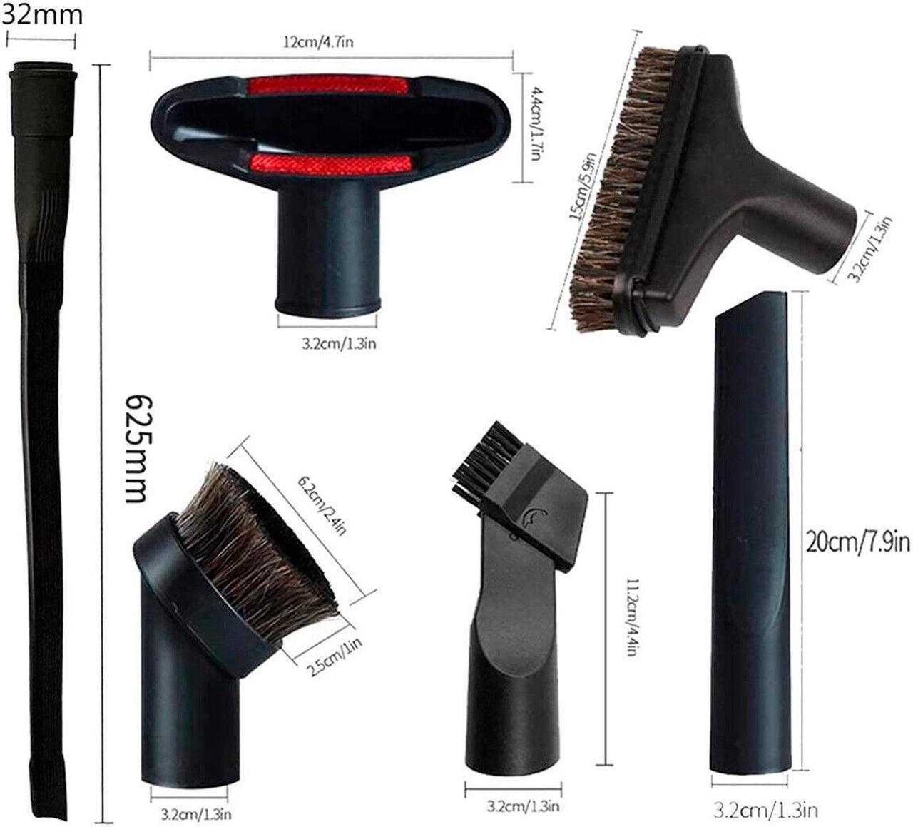 Alt view image 4 of 6 - Shop Vac Replacement 32mm1 1/4in Vacuum Attachments Dusty Brush  Crevice Kit