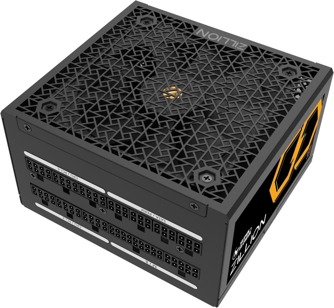 Super Flower Zillion FG 850W 80+ Gold, Full Modular, ATX 3.1 / PCIe 5.0, W/12V-2x6 Cable (2x8pin - 16pin native cables), Power Supply, FDB Fan, SF-850Z12FG, Black version