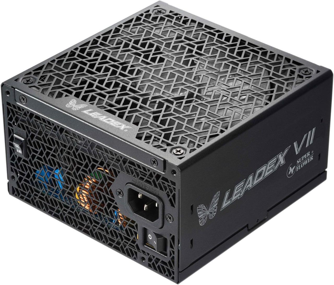 Super Flower Leadex VII XG 1000W 80+ Gold, Cybenetics Platinum, Full Modular, ATX 3.0 & PCIe 5.0, W/12VHPWR Cable (2x8pin - 16pin native cables) , Power Supply, FDB Fan, SF-1000F14XG, Black version