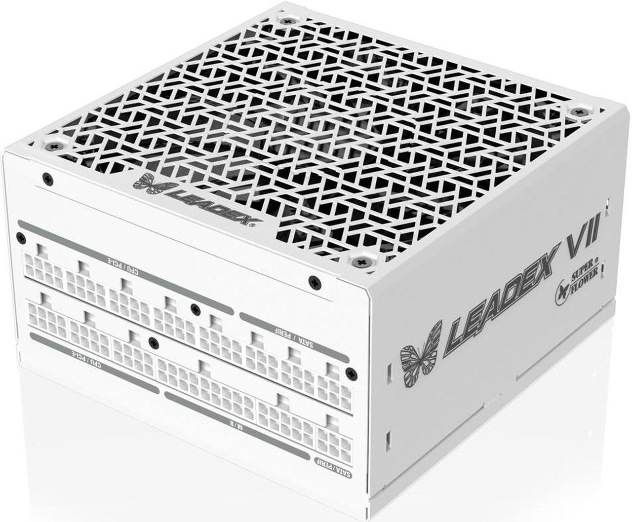 Main image of Super Flower Leadex VII XG 850W 80+ Gold White, Cybenetics Platinum, Full Modular, ATX 3.1 & PCIe 5.1,12VHPWR Cable (2x8pin-16pin native cables) , Power Supply, FDB Fan, SF-850F14XG, White version
