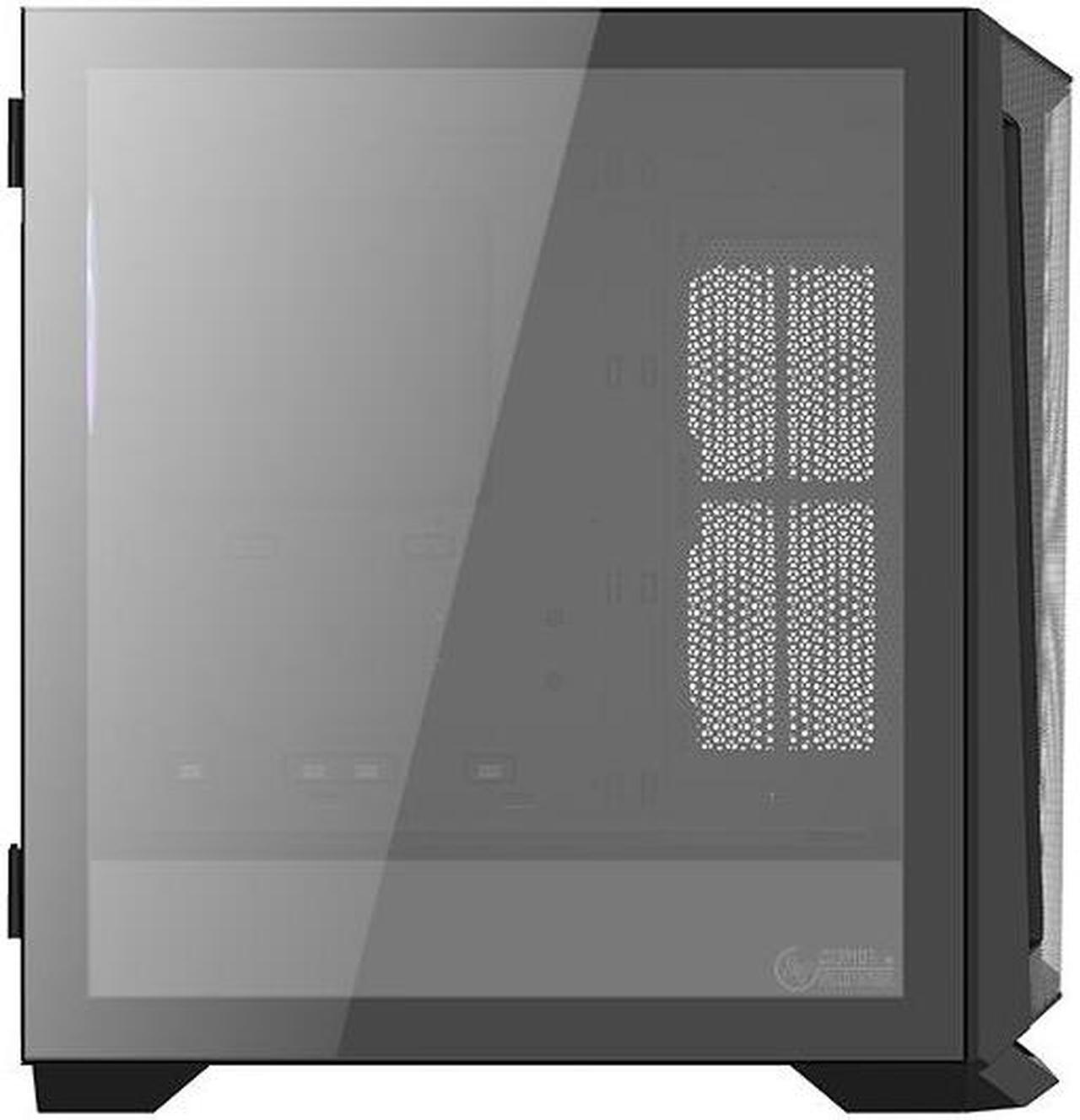 Alt view image 4 of 6 - Super Flower Zillion M705, Black Steel, Tempered Glass ATX Mid Tower Computer Case, High-Airflow, 4x 120mm ARGB Fan + ARGB Hub Included.