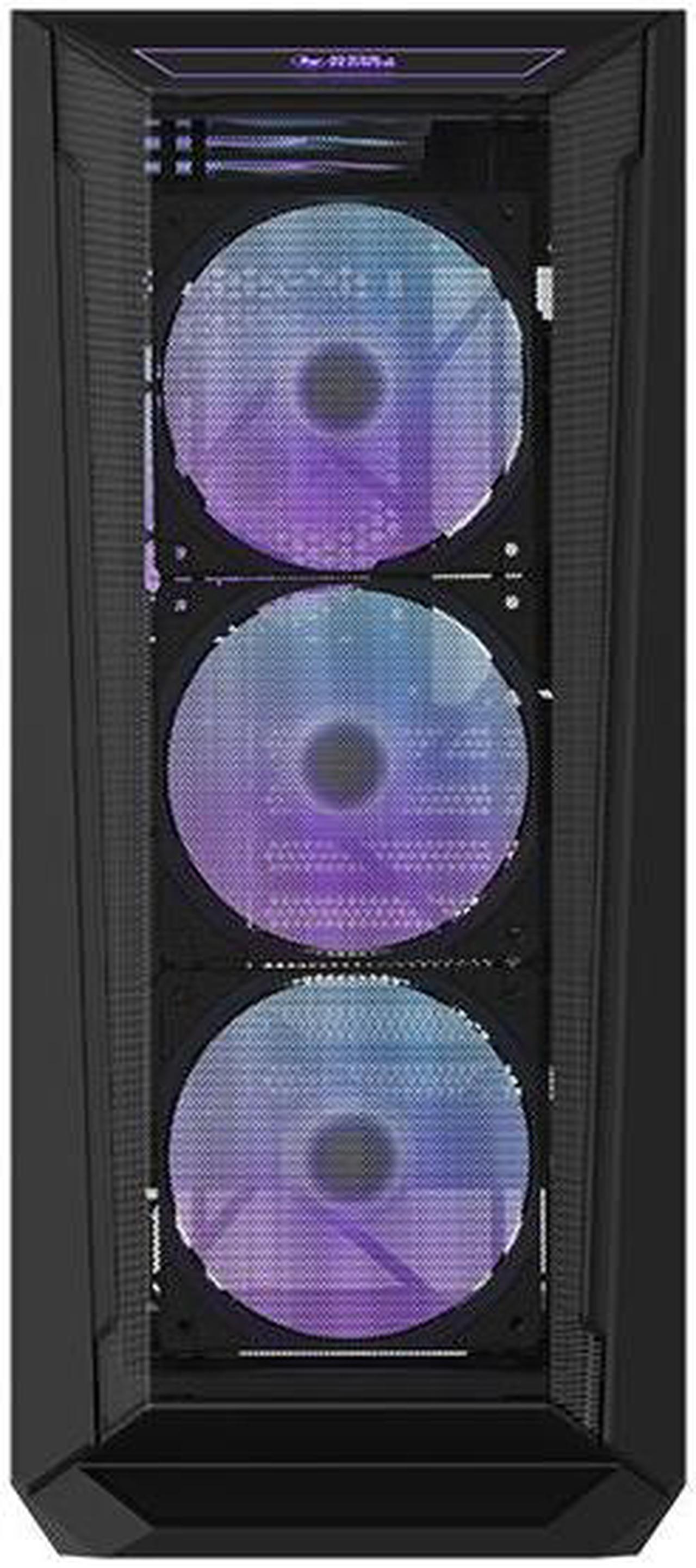 Alt view image 2 of 6 - Super Flower Zillion M705, Black Steel, Tempered Glass ATX Mid Tower Computer Case, High-Airflow, 4x 120mm ARGB Fan + ARGB Hub Included.