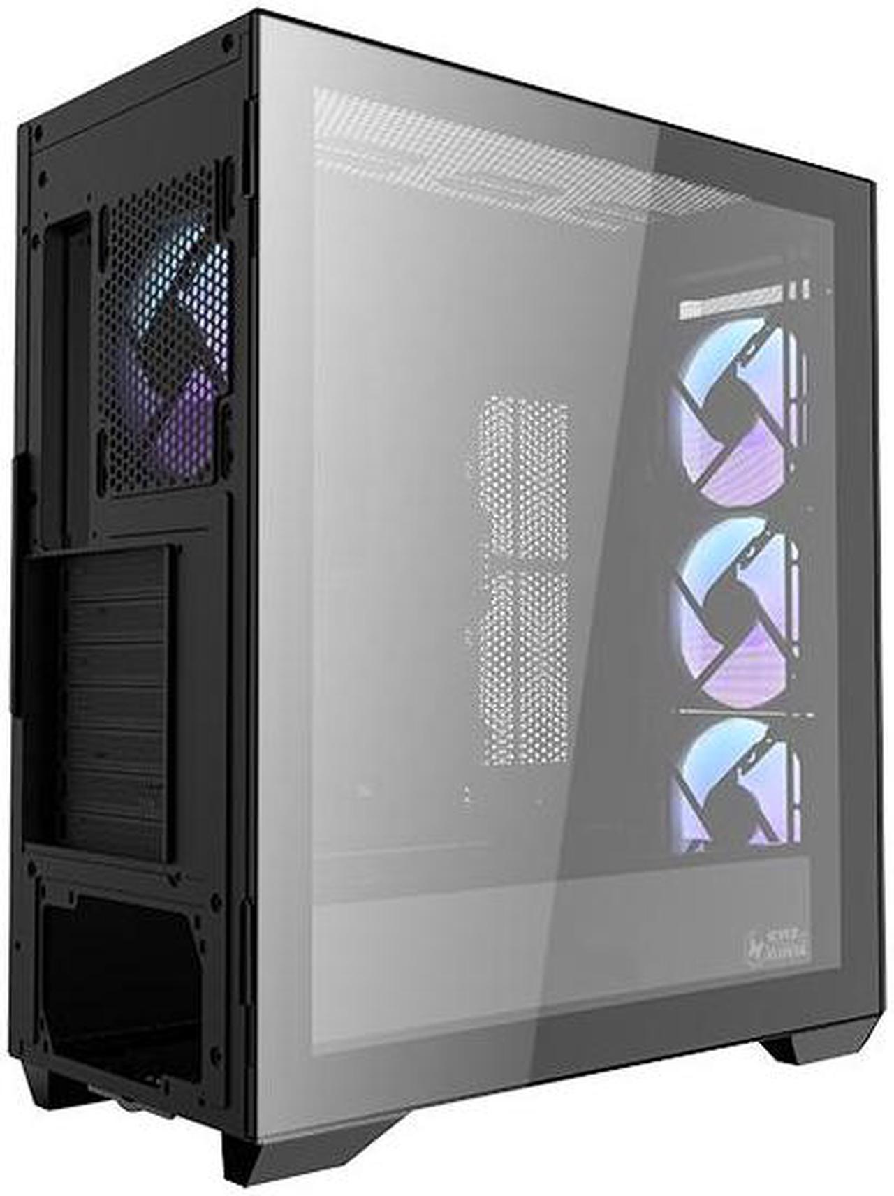 Alt view image 3 of 6 - Super Flower Zillion M705, Black Steel, Tempered Glass ATX Mid Tower Computer Case, High-Airflow, 4x 120mm ARGB Fan + ARGB Hub Included.