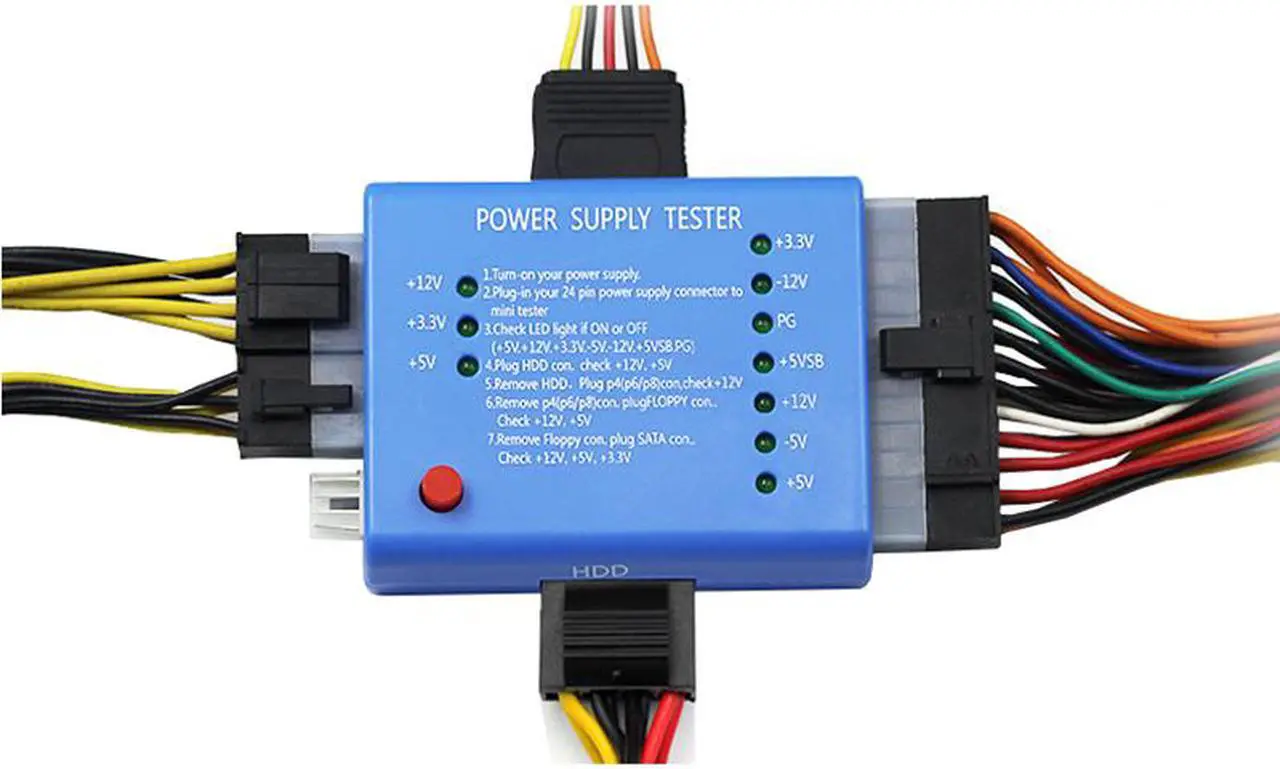 Alt view image 4 of 6 - Computer Power Supply Tester Computer Repair Diagnostic Tool (color:black/blue random)