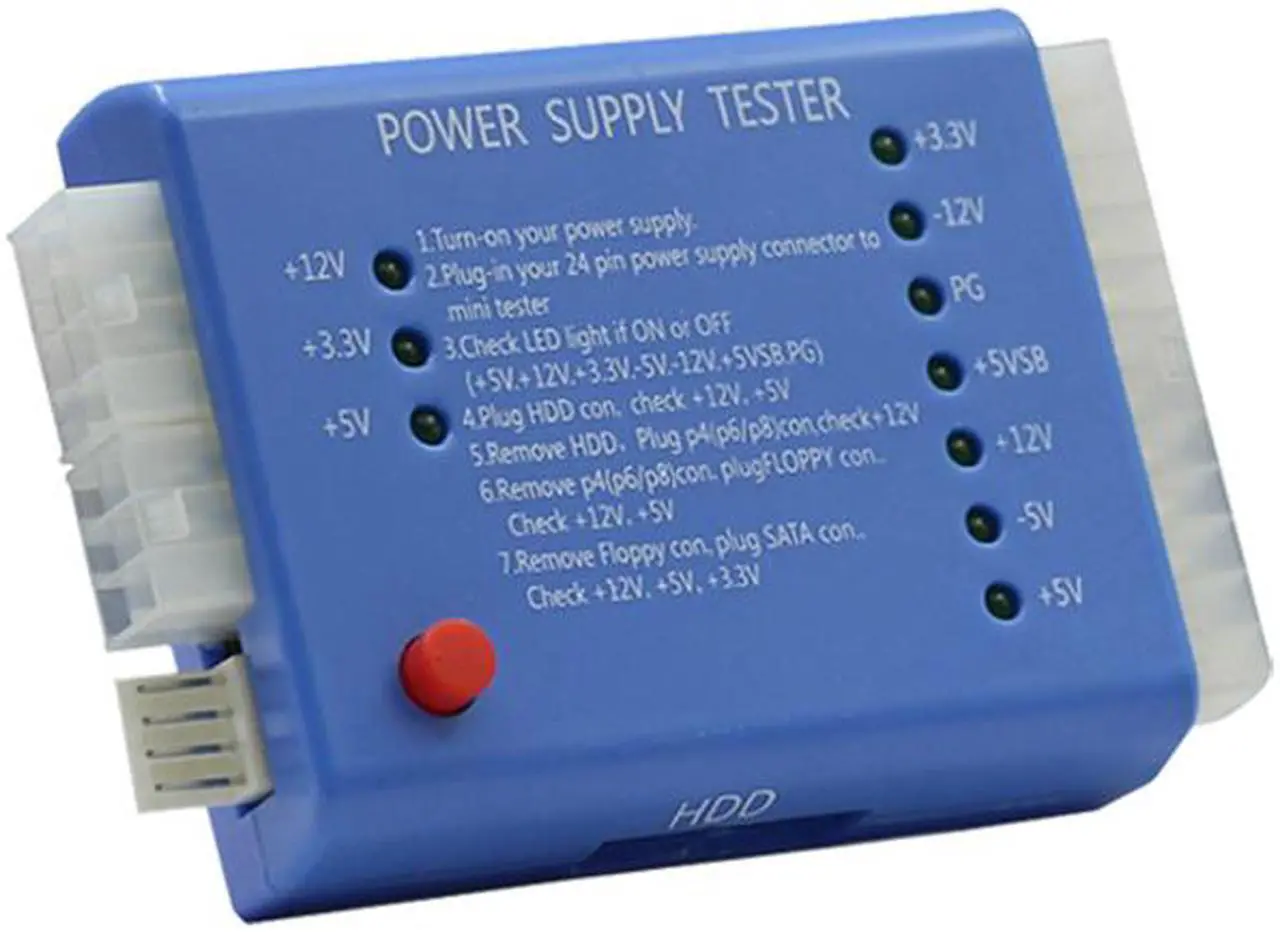 Main image of Computer Power Supply Tester Computer Repair Diagnostic Tool (color:black/blue random)