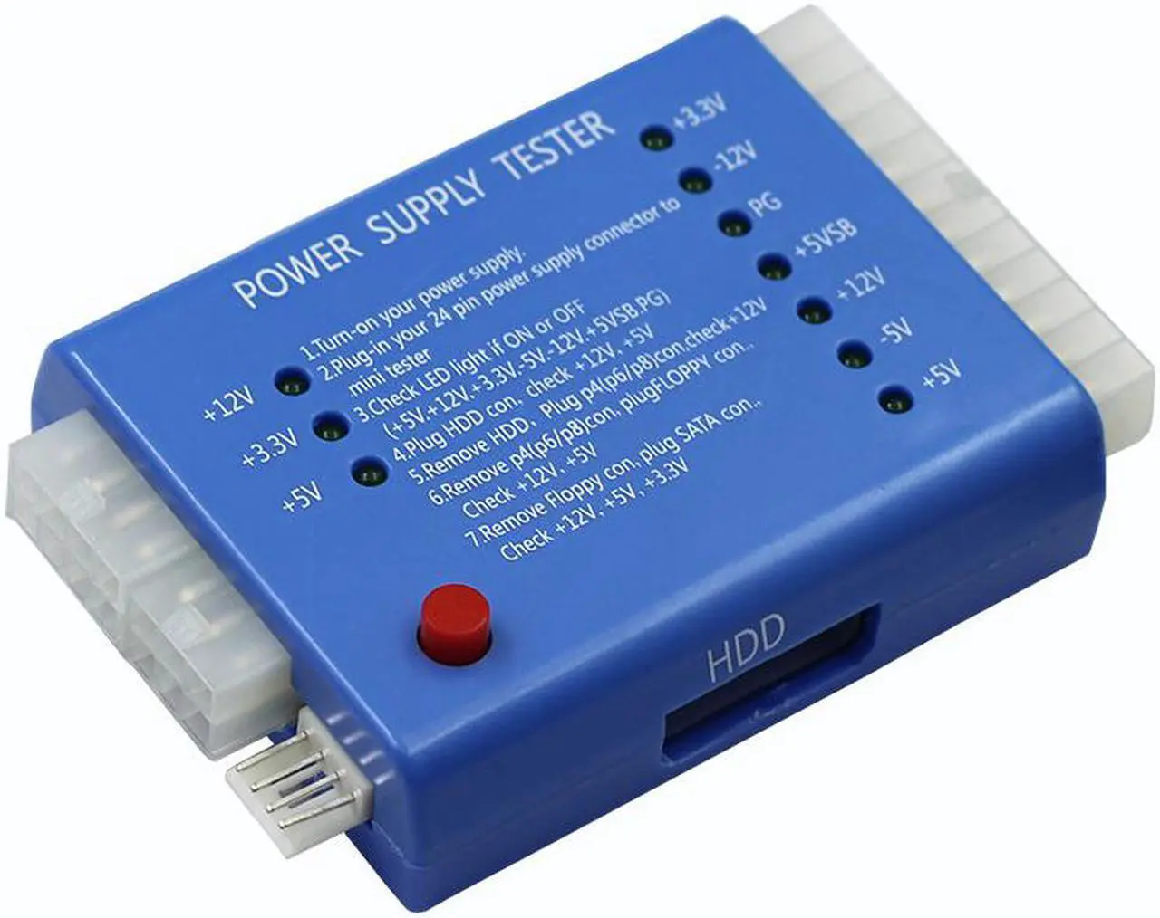Alt view image 2 of 6 - Computer Power Supply Tester Computer Repair Diagnostic Tool (color:black/blue random)