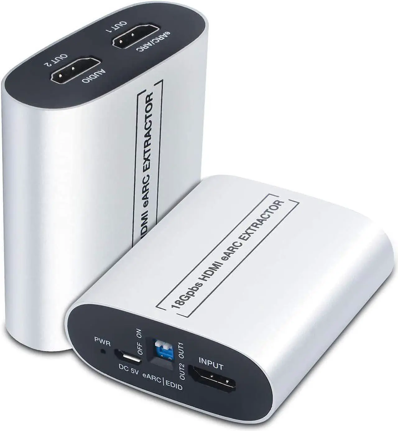 Main image of 18Gbps HDMI eARC Audio Extractor 4K @ 60Hz ARC and eARC Audio Splitter for Blu-ray DVD Player Xbox One