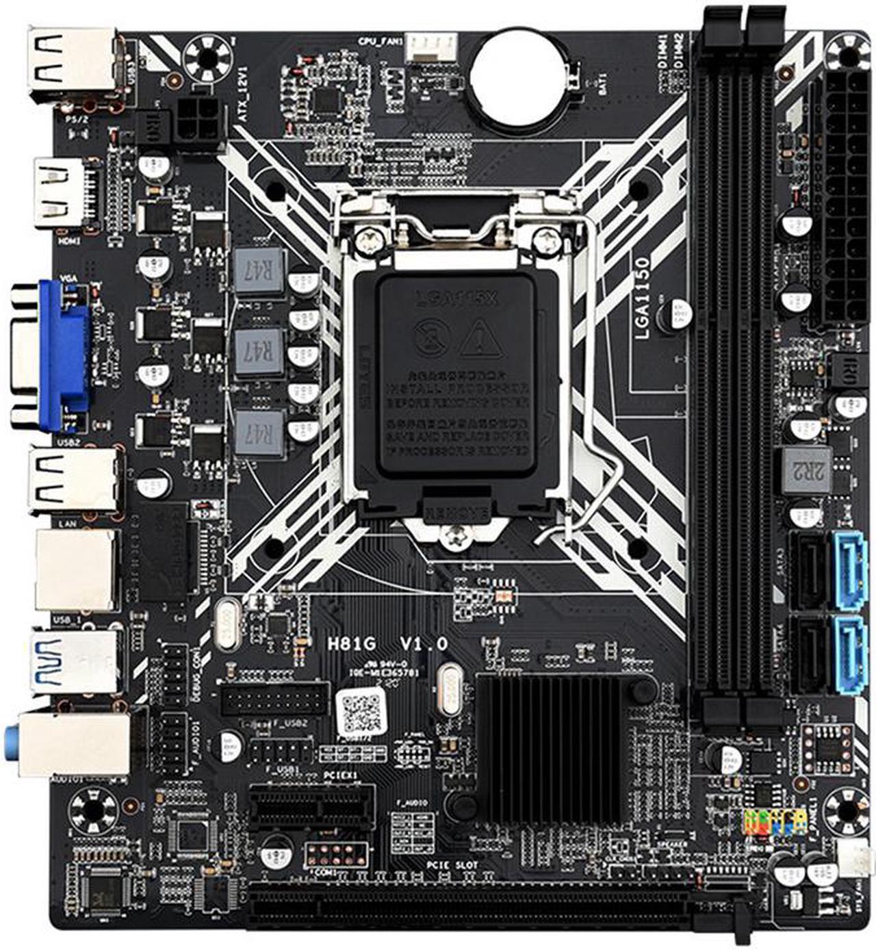 Main image of H81 Motherboard H81G LGA 1150 M-ATX 2xDDR3 Slot Support Core Celeron/Pentium E3 V3 Processor