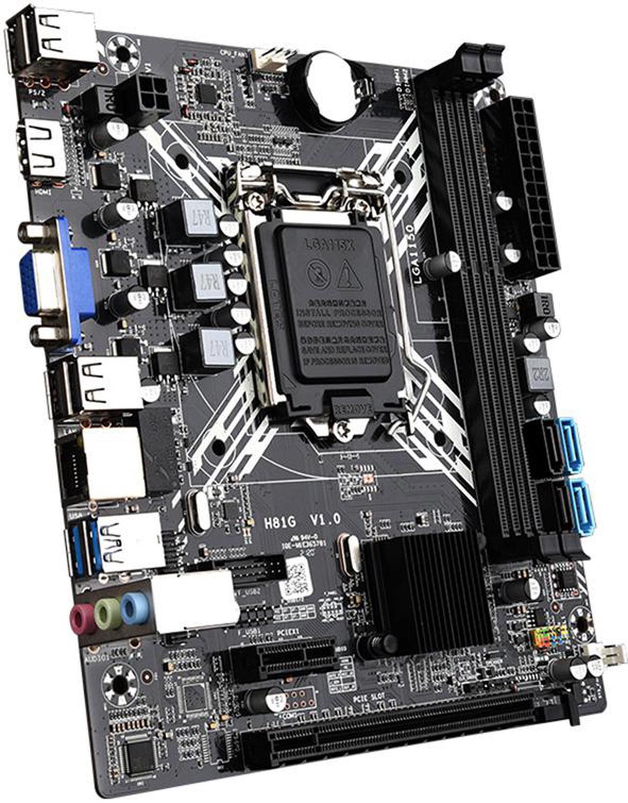 Alt view image 2 of 6 - H81 Motherboard H81G LGA 1150 M-ATX 2xDDR3 Slot Support Core Celeron/Pentium E3 V3 Processor