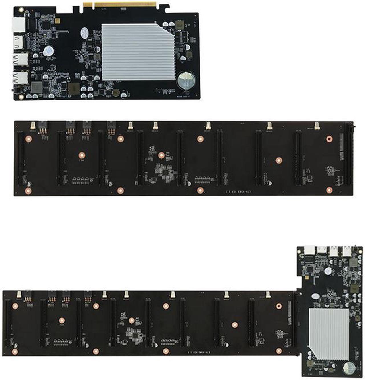 Alt view image 2 of 5 - ETH-HSW3 Mining Machine Motherboard 8 Card 67mm Spacing DDR3 Memory CPU 4*USB2.0 Interface Mainboard For Dual Core Laptop Miner