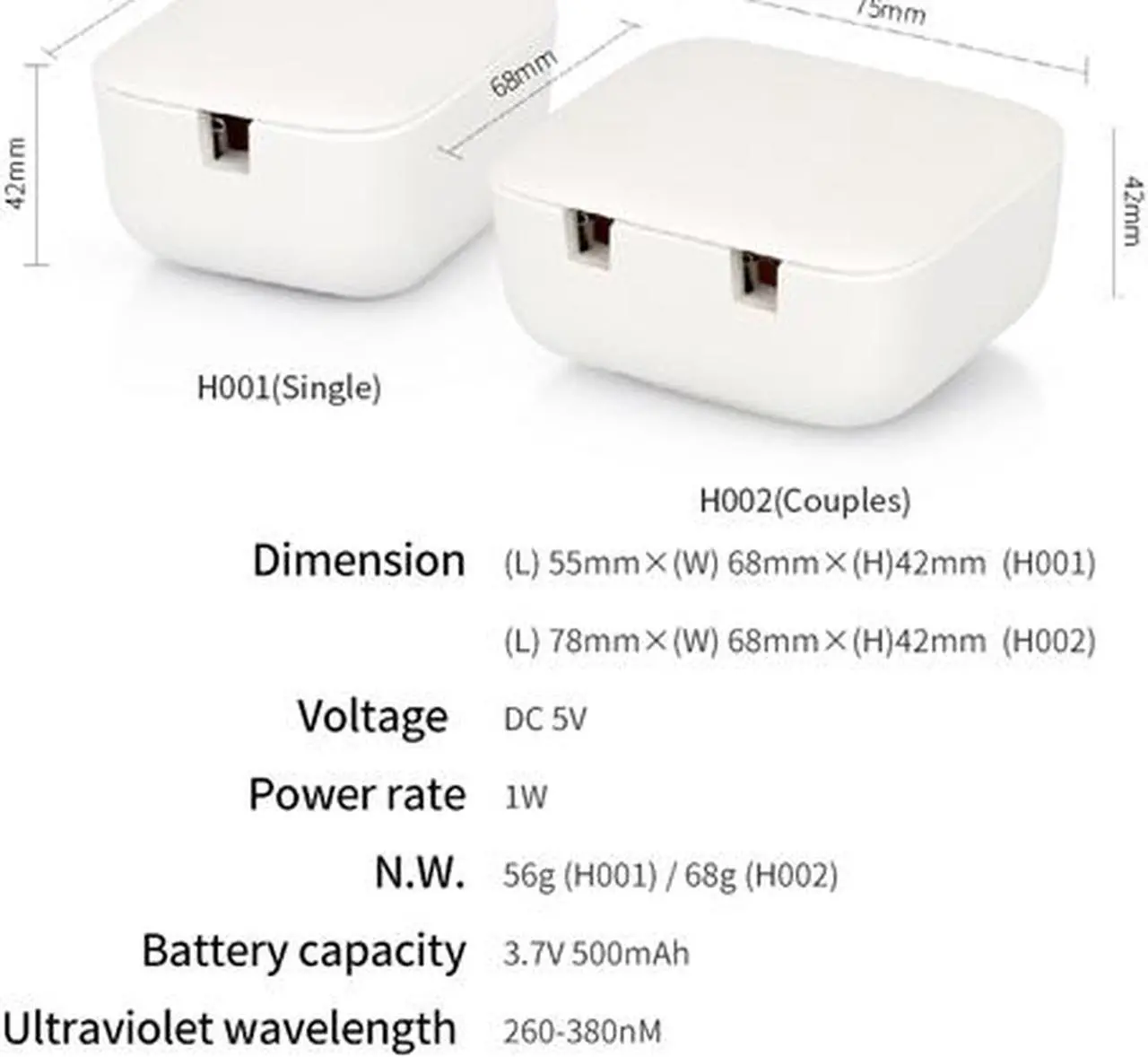 Alt view image 6 of 6 - Family Toothbrush Sterilizer Box Holder Anti-Bacteria UV Light Disinfectant Sterilizer Cleaner Box Toothbrush Holder