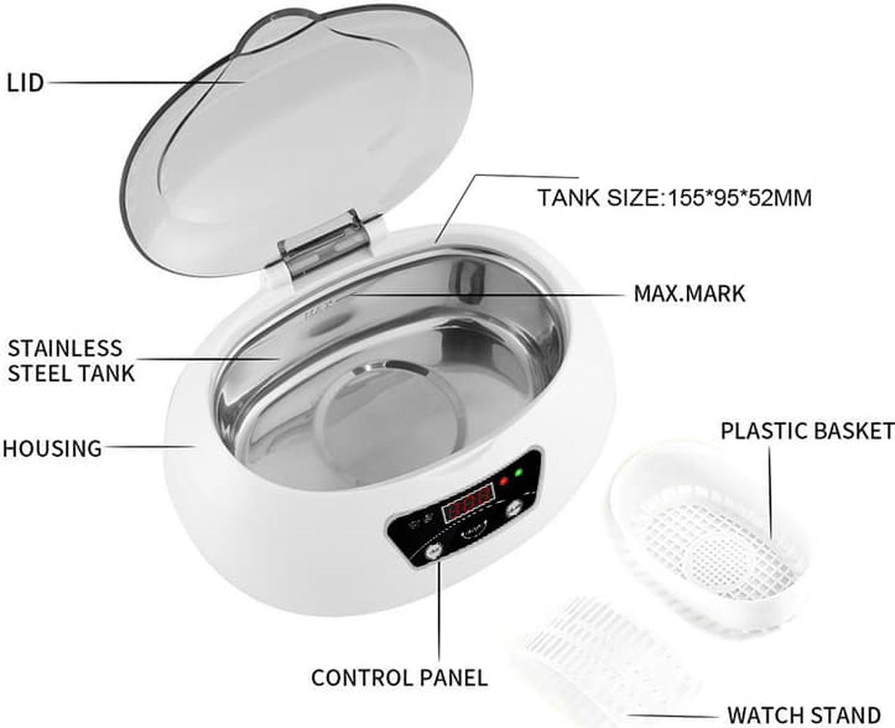 Alt view image 7 of 7 - 600ml Ultrasonic Cleaner Bath Jewelry Watch Glasses Razor Brush Ultrasound Sonic Mini Cleaner Machine 220v