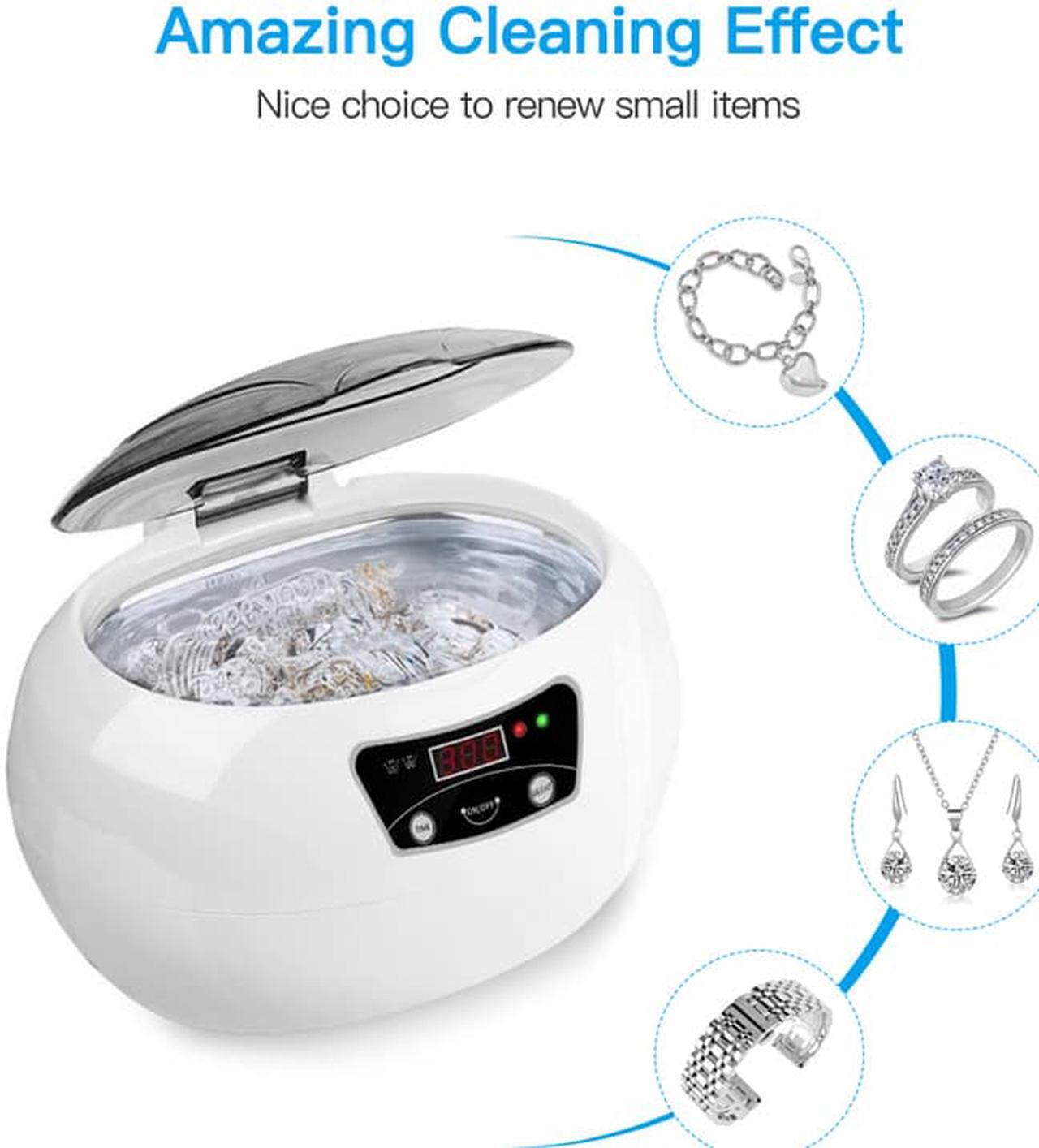 Alt view image 3 of 7 - 600ml Ultrasonic Cleaner Bath Jewelry Watch Glasses Razor Brush Ultrasound Sonic Mini Cleaner Machine 220v