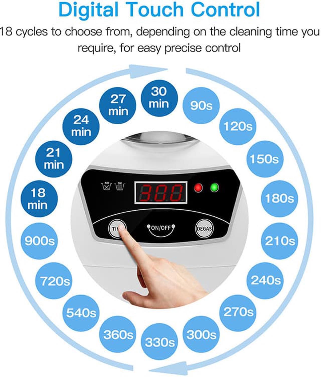 Alt view image 4 of 7 - 600ml Ultrasonic Cleaner Bath Jewelry Watch Glasses Razor Brush Ultrasound Sonic Mini Cleaner Machine 220v