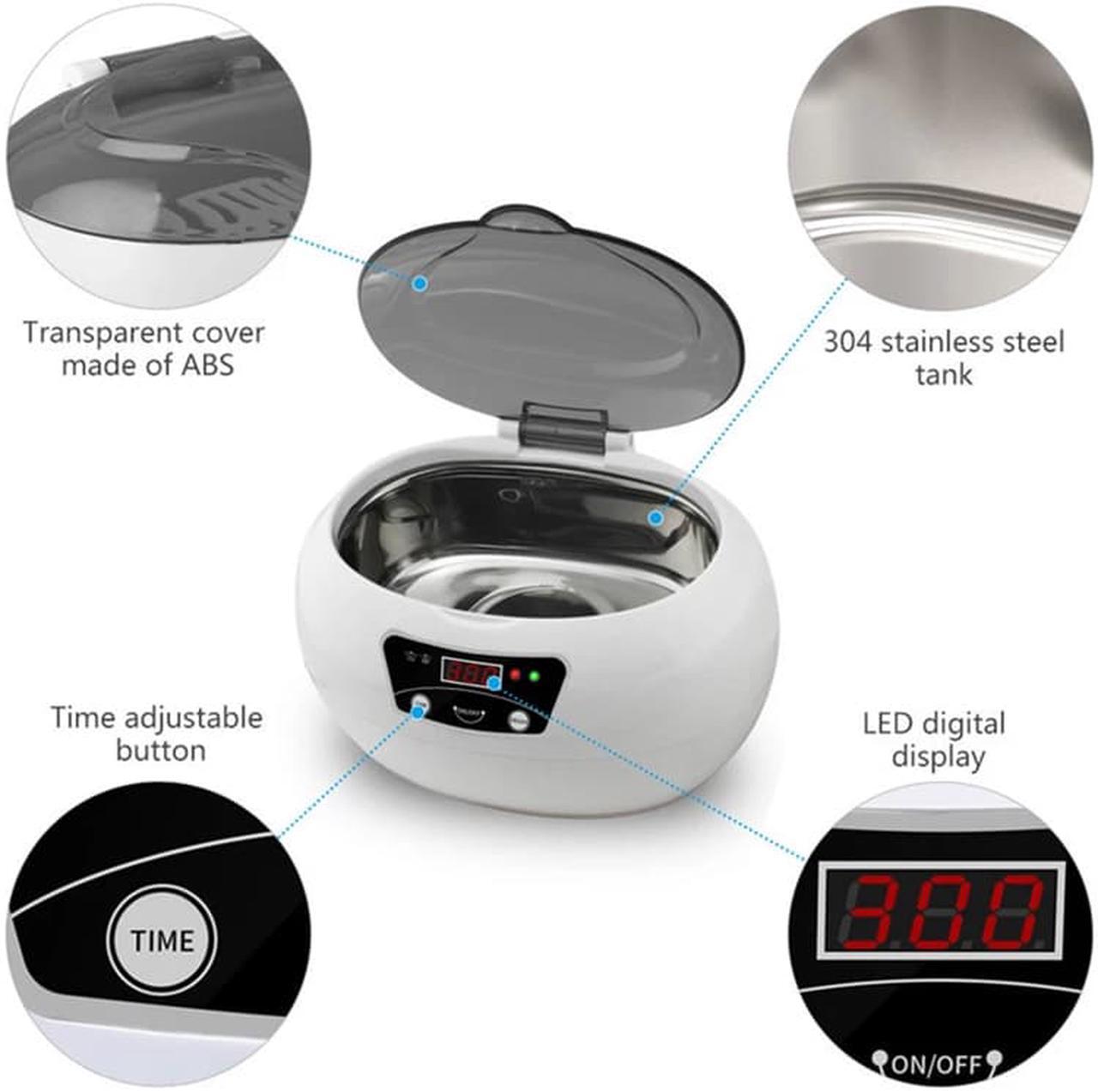 Alt view image 6 of 7 - 600ml Ultrasonic Cleaner Bath Jewelry Watch Glasses Razor Brush Ultrasound Sonic Mini Cleaner Machine 220v