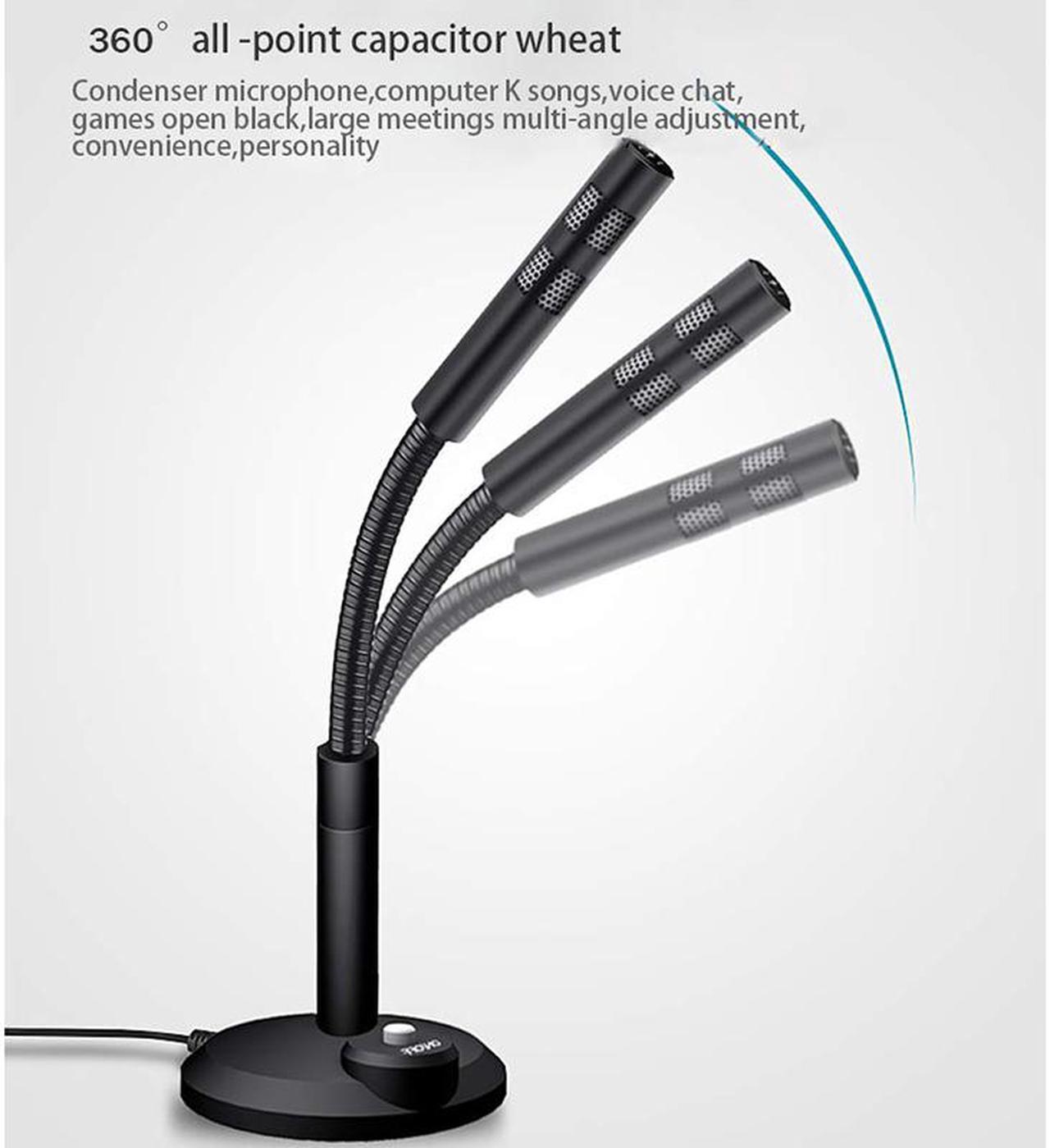 Alt view image 2 of 7 - Omnidirectional Wired Computer Microphone with Independent Button Switch Karaoke Device for Desktop