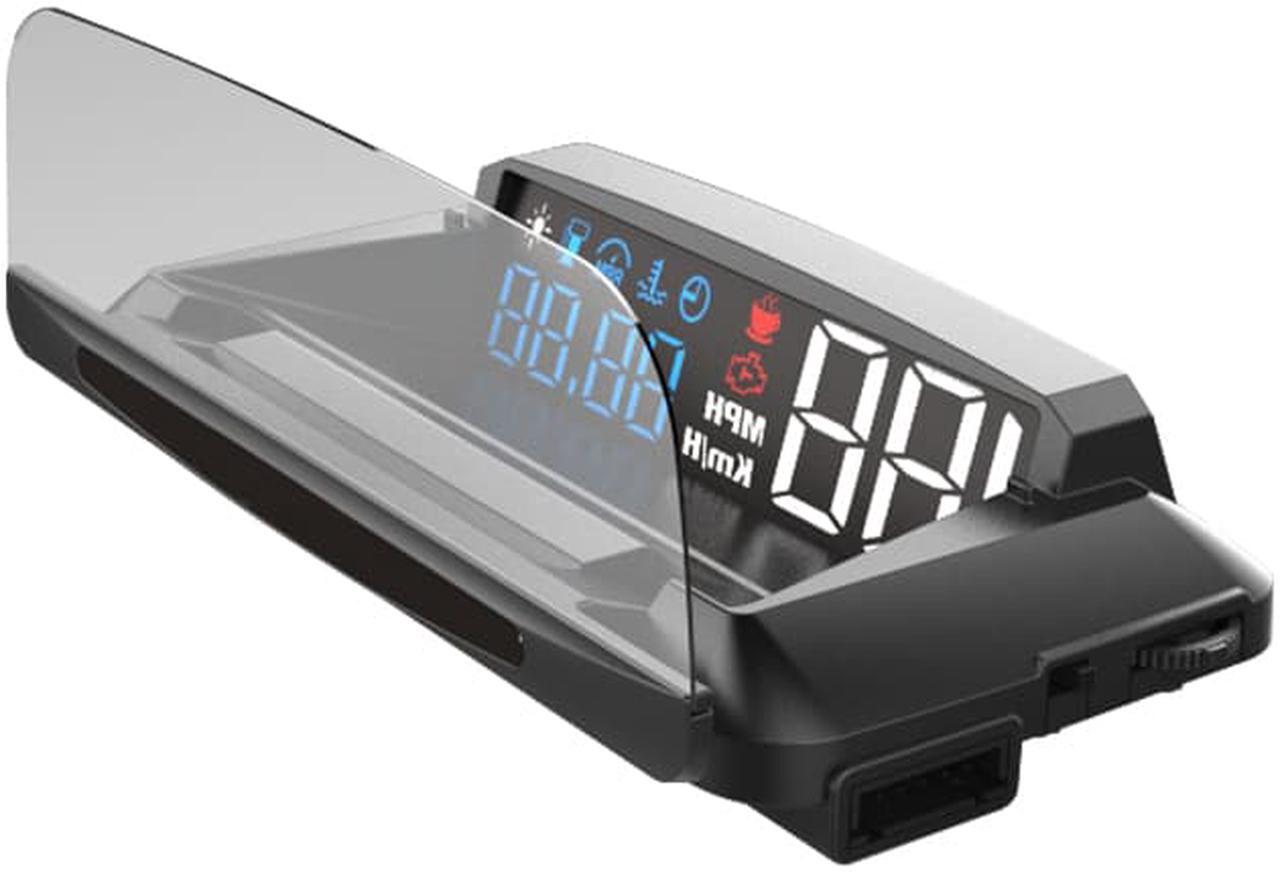 Alt view image 6 of 7 - Car HUD Head Up display Auto HUD OBD2 Car Speed Projector KMH MPH Speedometer Car Detector Oil Consumption