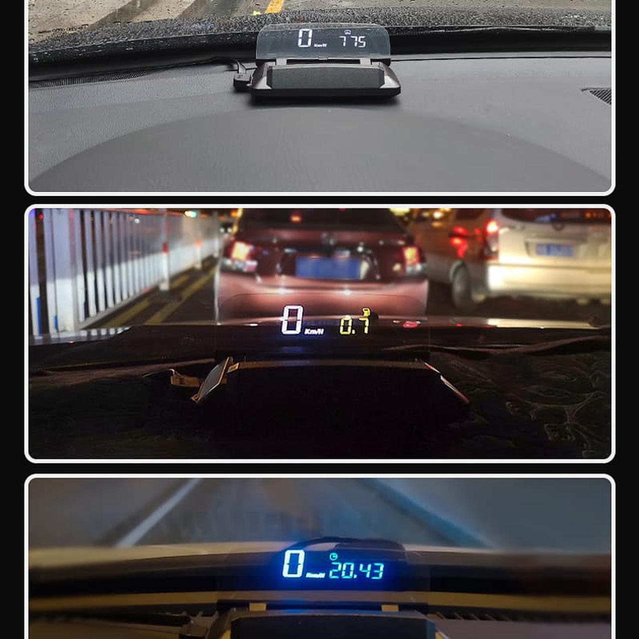 Alt view image 3 of 7 - Car HUD Head Up display Auto HUD OBD2 Car Speed Projector KMH MPH Speedometer Car Detector Oil Consumption