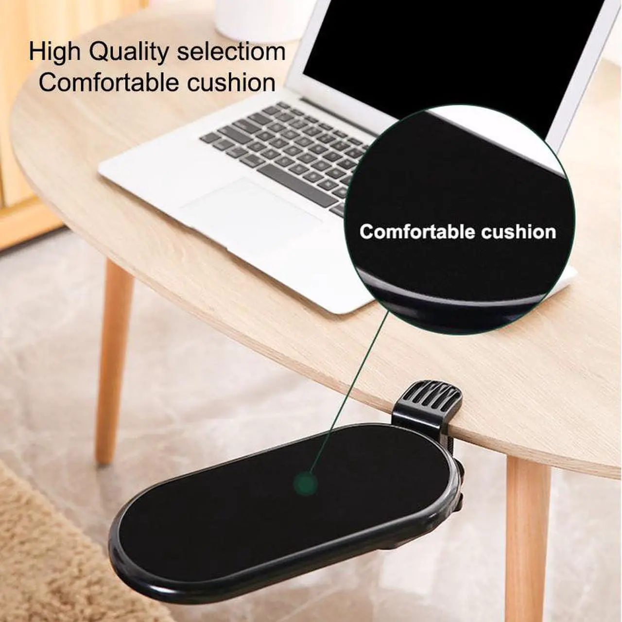 Alt view image 3 of 5 - Rotating Computer Arm Support Ergonomic Adjustable PC Wrist Rest Extender Desk Hand Bracket Shoulder Pad Mount Office Mouse Pad