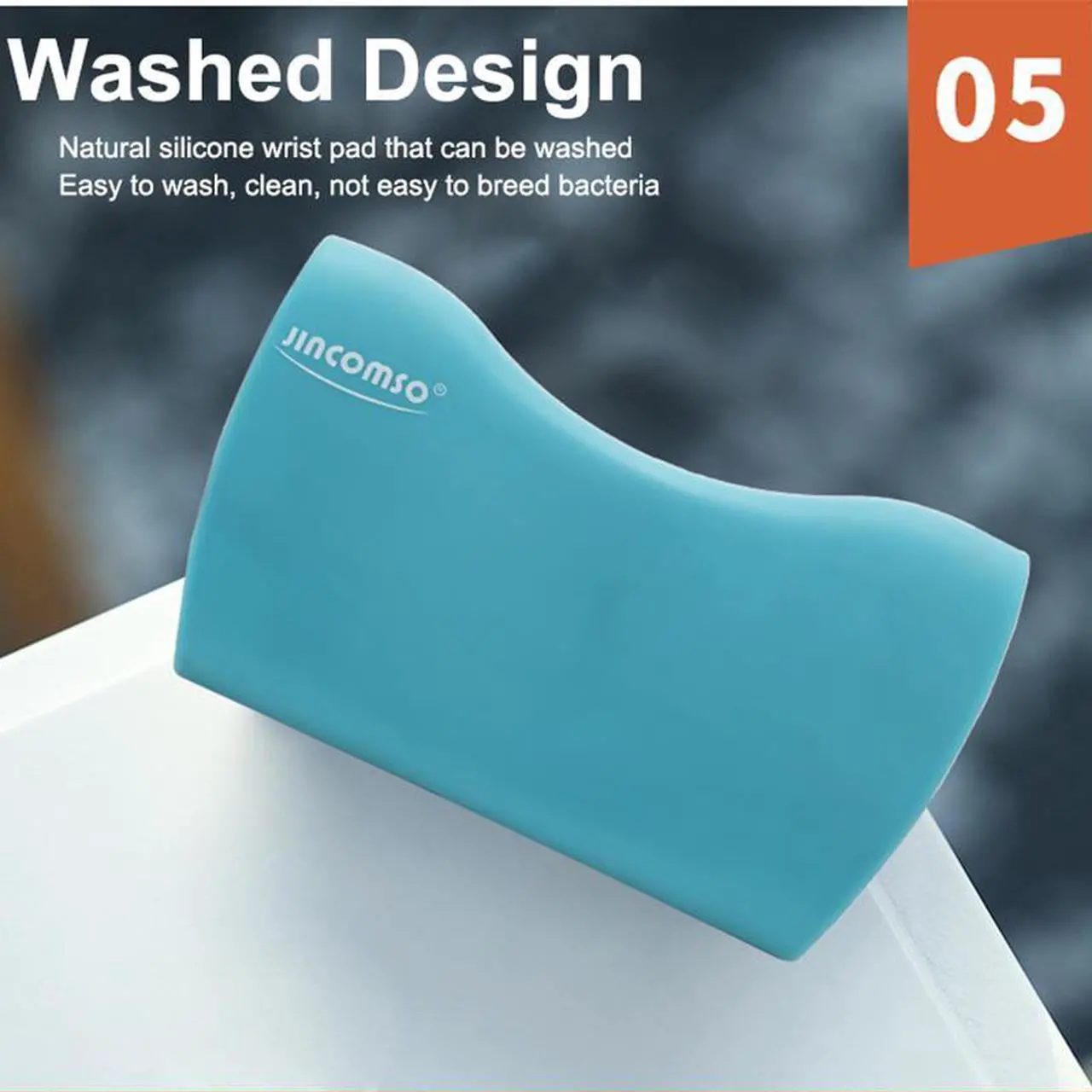 Alt view image 6 of 7 - Washable Mousepads Natural Silicone Mouse Pad Wrist Rest Ergonomic Office Healthy Mousepad Support for Office Gaming Computer Gray