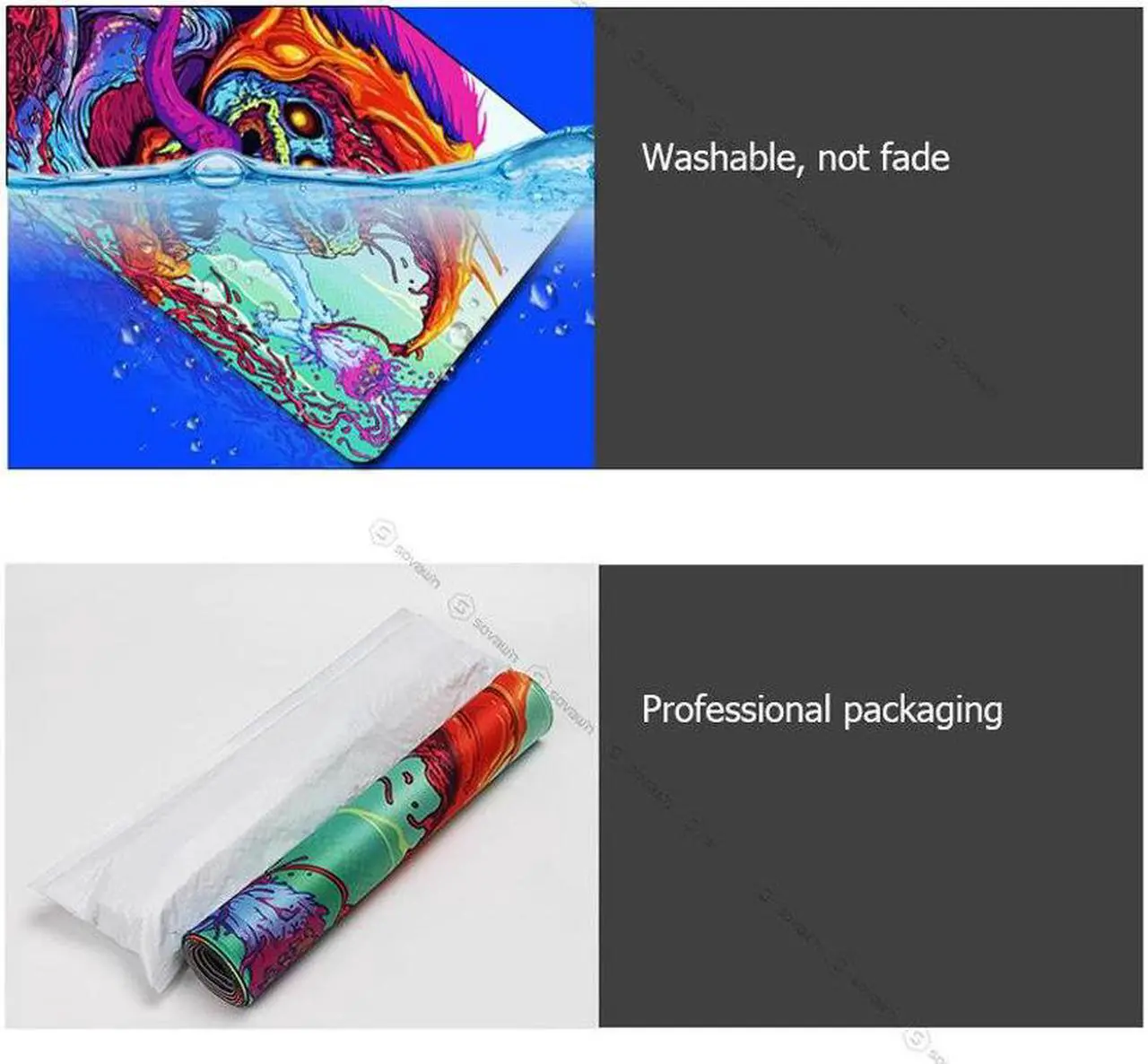 Alt view image 6 of 6 - Game Mouse Pad Mat Laptop Gaming Mousepad Anti-slip Natural Rubber Office Notebook Pad