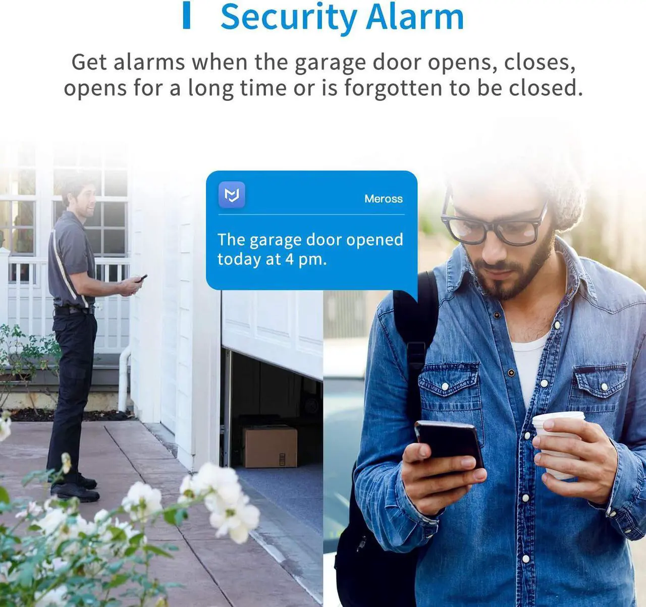 Alt view image 6 of 7 - meross Smart Garage Door Opener Remote, Compatible with Apple HomeKit, Amazon Alexa, Google Assistant, SmartThings, Multiple Notification Modes, No Hub Needed