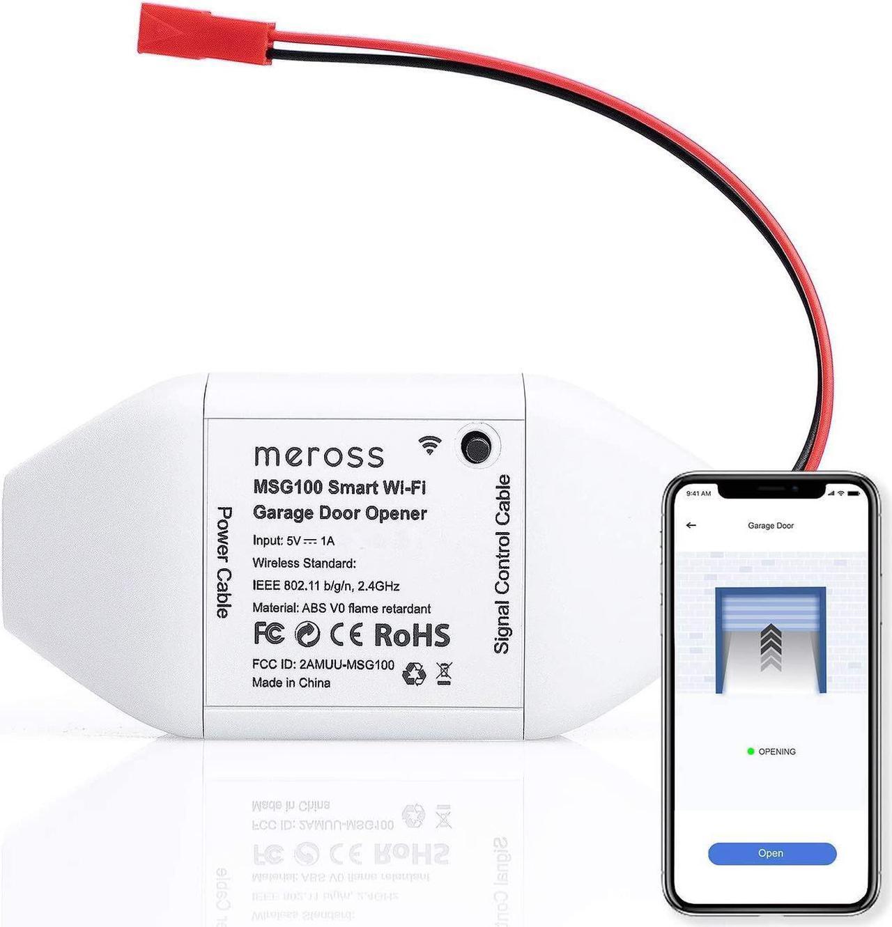 Main image of [Non-Homekit Version] meross MSG100 Smart Wi-Fi Garage Door Opener Remote, APP Control, Compatible with Alexa, Google Assistant and IFTTT, No Hub Needed